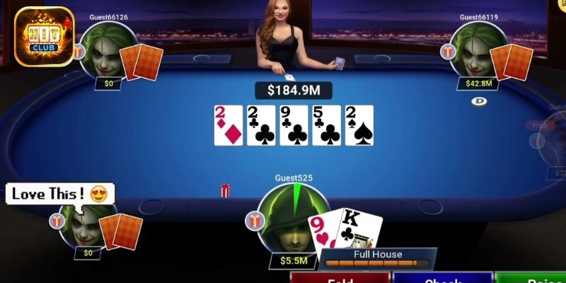 Sức hấp dẫn của poker tại cổng game Hitclub